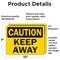 Signmission Keep Away Caution Sign, Vinyl Decal, 10in W x 7in L, 2PK OS-2PACK-CS-D-710-L-19192 - alternate 2